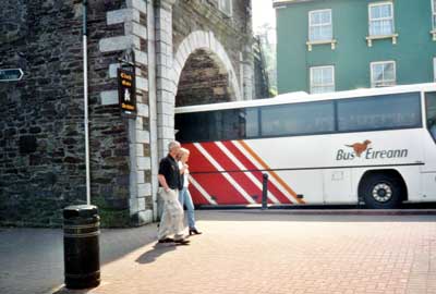 bus under the clocktower